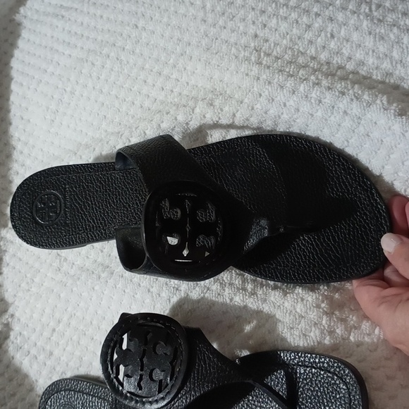 Tory Burch Black Size 11 Leather Sandals - Picture 4 of 10